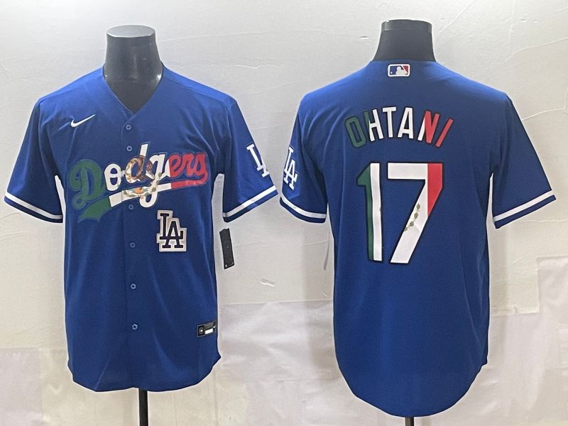 Men 2025 Los Angeles Dodgers #17 Ohtani Blue Nike MLB Jersey style 71513->los angeles dodgers->MLB Jersey